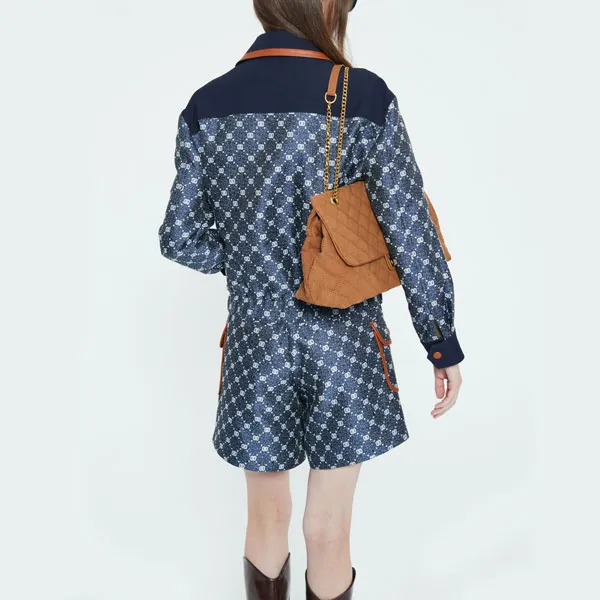 DKNY FW22 Loose Fit Jacket Women's Dark Denim Blue-3