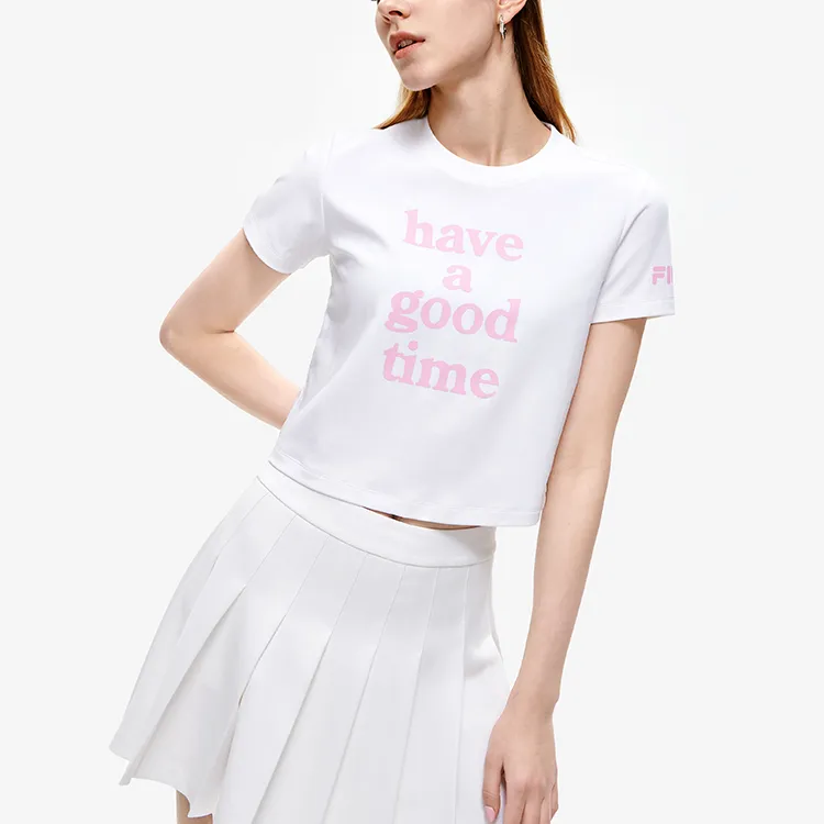 FILA X HAGT Crop Tops Women's Standard White-3