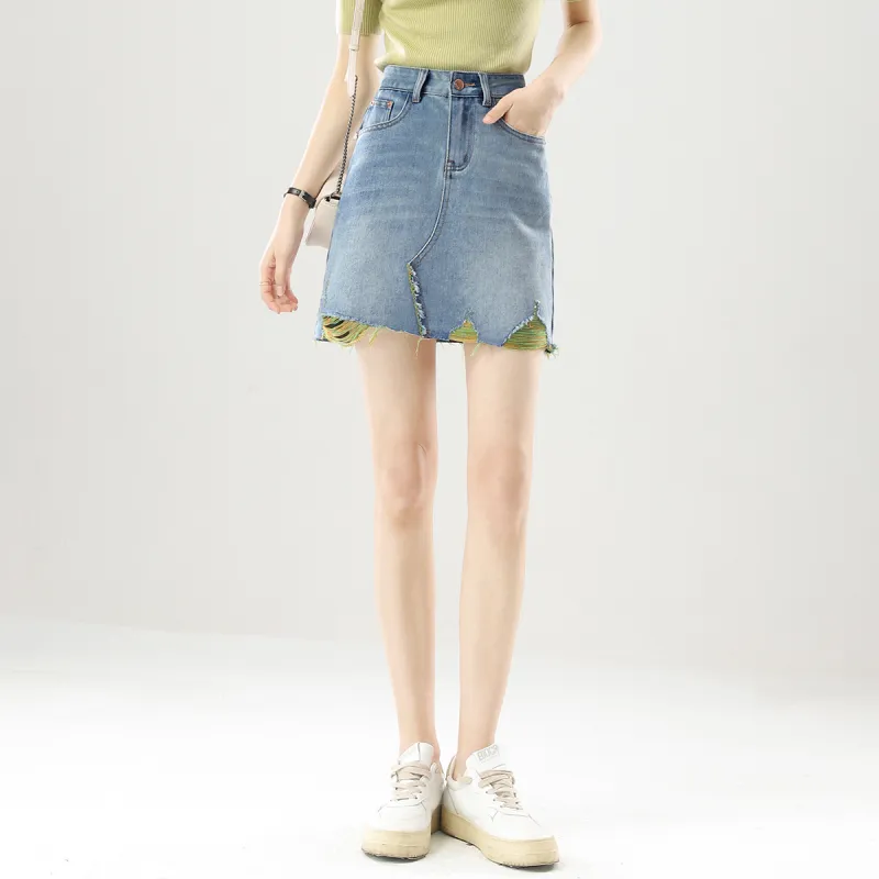 HIPPIEMISS Casual Short Skirts Women's Blue-2