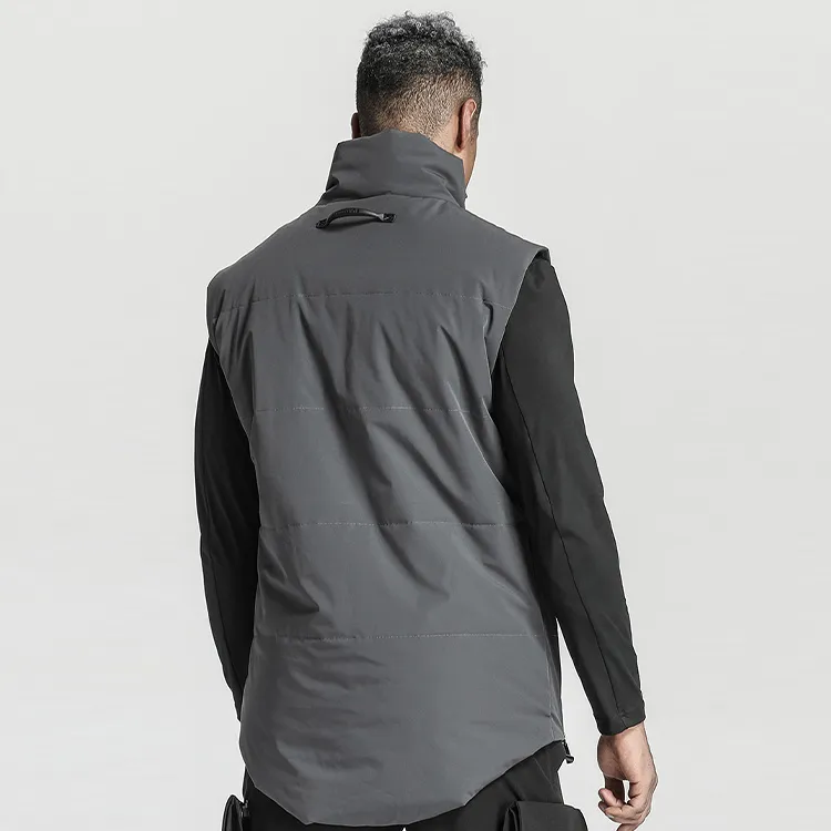 NORVINCY Outdoor Slanted Placket Zip Closure Turtleneck Puffer Jacket Winter Unisex-8