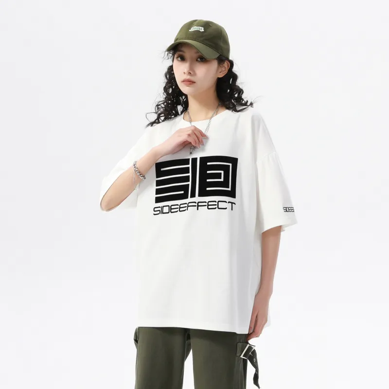 SIDEEFFECT Short Sleeved T Shirts Summer Unisex Black-11