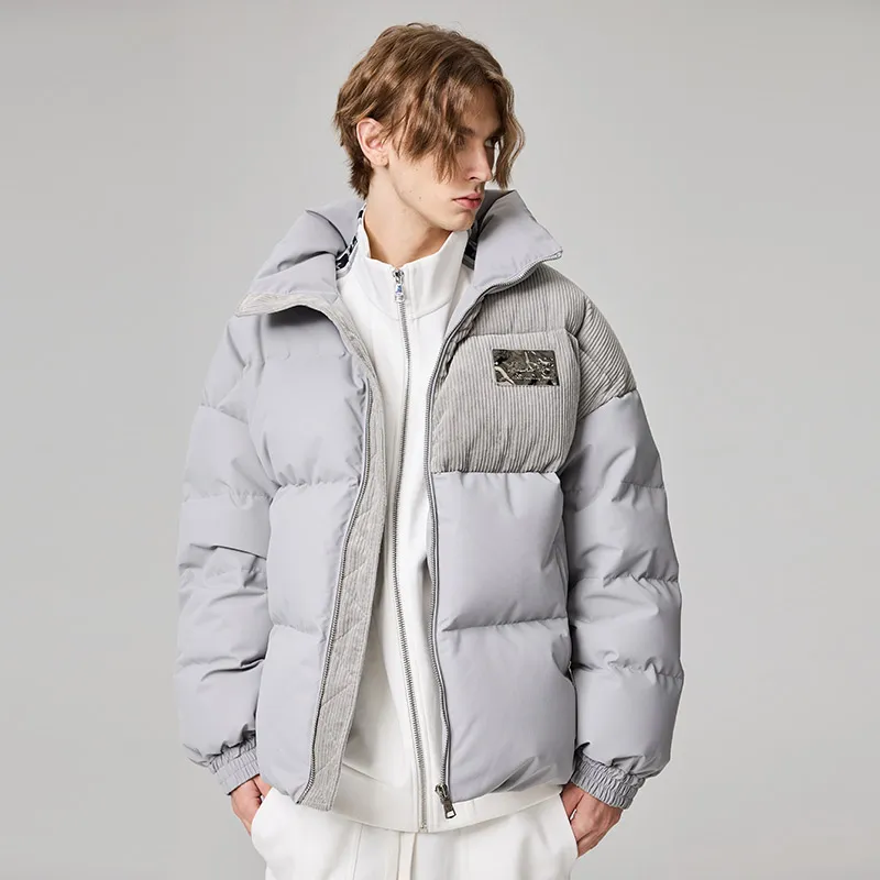 YLDP Down Jackets Unisex Light Gray-5