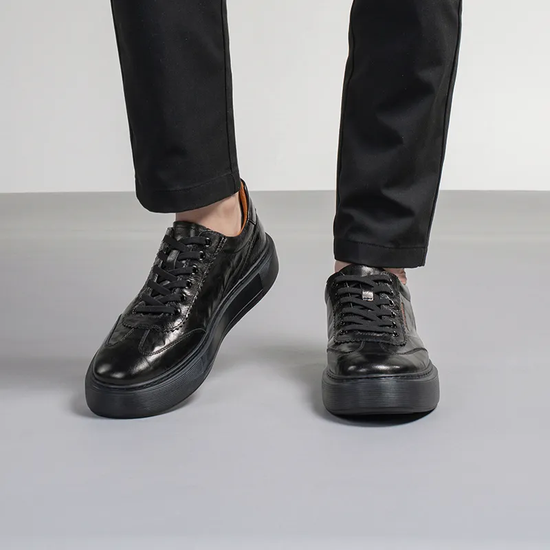 Anthony Miles Stylish Skateboarding Shoes Men's Black-5