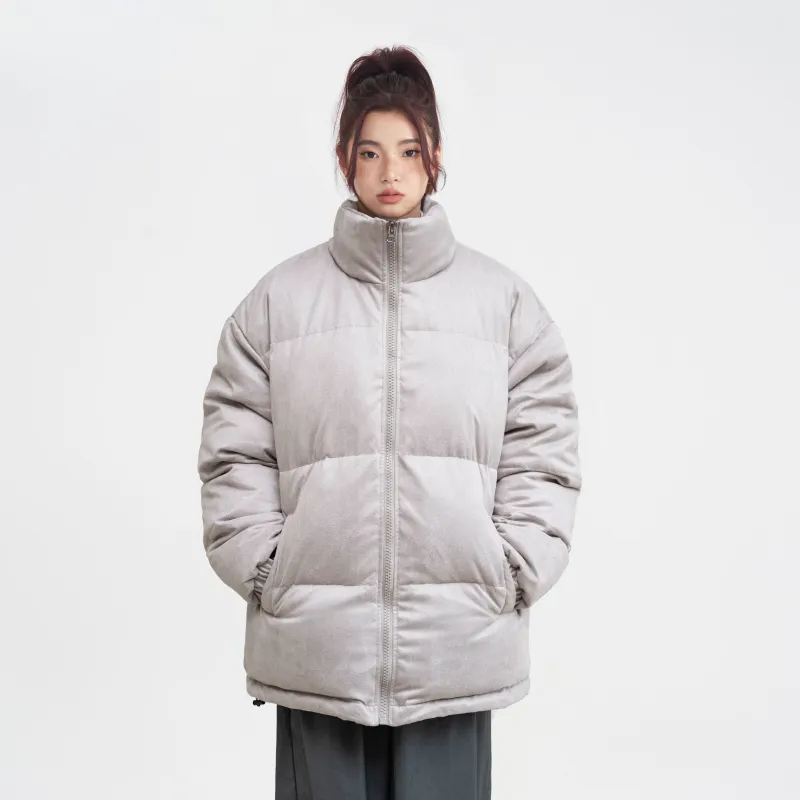 KILLWINNER Letter Stand Collar Loose Fit Thickened Down Jacket Unisex-2