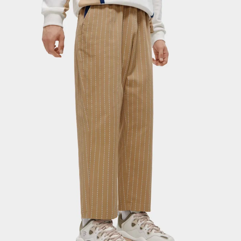 FILA FUSION BASEBALL Series Casual Pants Men Mud Khaki-4