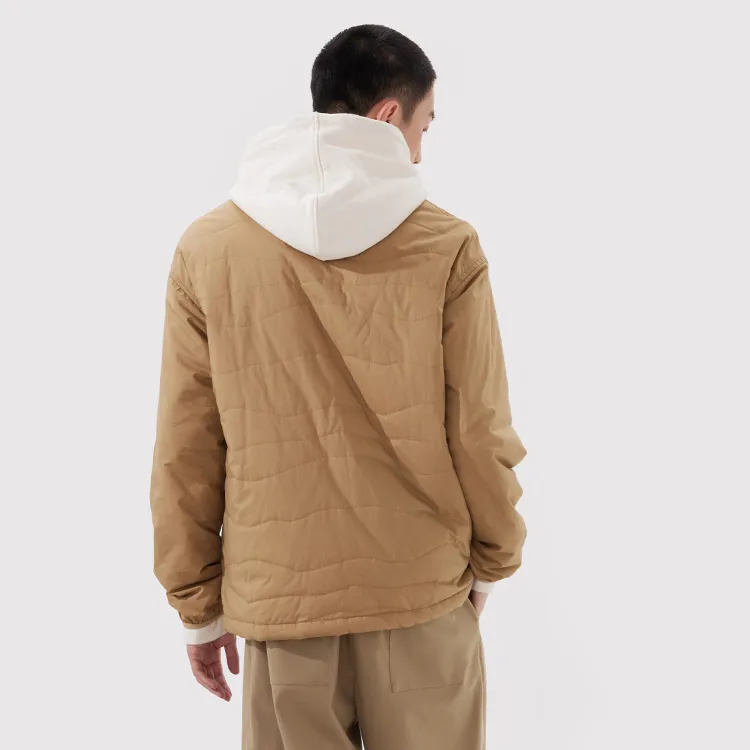 Penfield Lapel Loose Fit Moderate Puffer Jacket Unisex Khaki-3