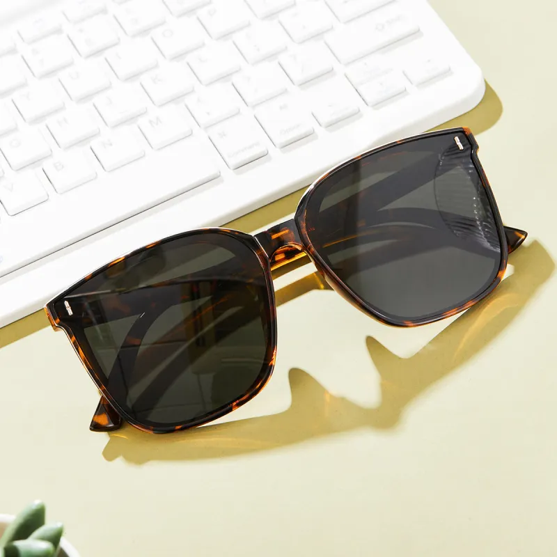 MUYKUY TR/Memory Plastic Square Sunglasses Unisex-8