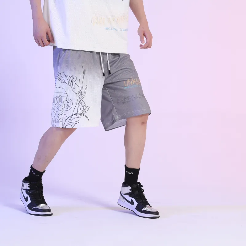 FireMonkey Basketball Shorts Unisex Gray-2