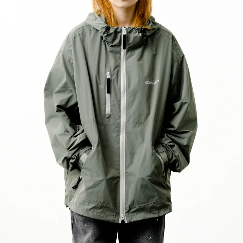 BLUELANDINC Jacket Spring And Autumn Women's Gray Green-2