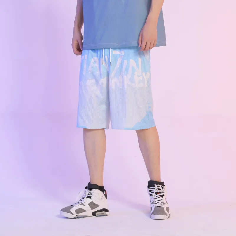 FireMonkey Loose Fit Shorts Unisex Blue-2
