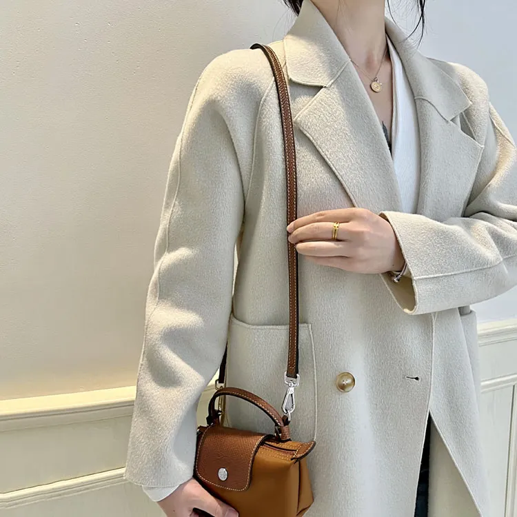Luxury Care Artisan Workshop Cow Leather Perforated Modified Shoulder Bag, Crossbody Bag With Strap Women's Multicolor-8