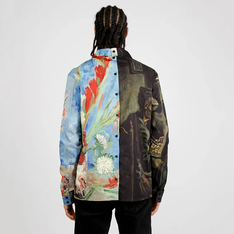 Van Gogh X Daily Paper Shirts Unisex Green-2