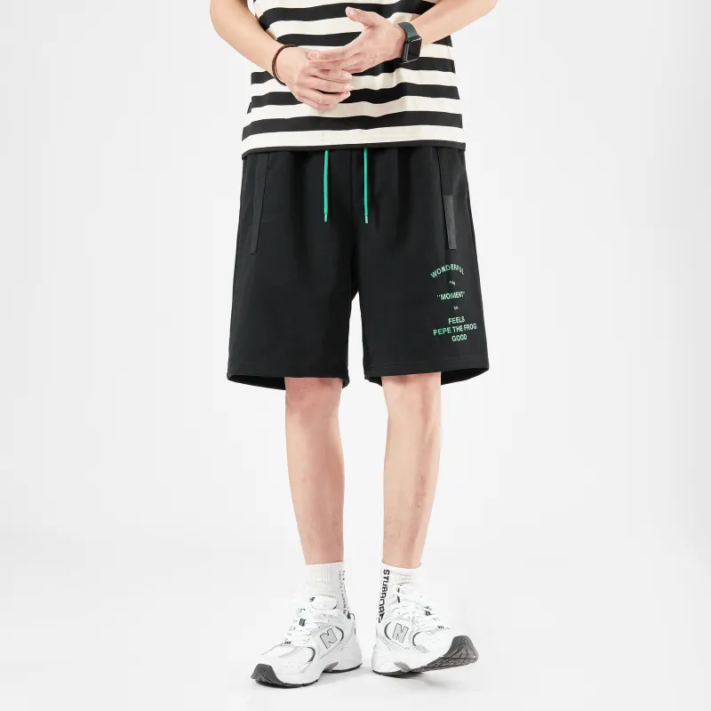 Pepe The Frog Casual Shorts Unisex Black-2