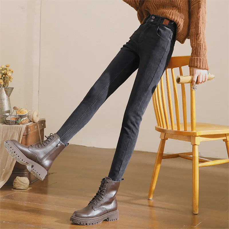 MITUAN Jeans Women's Black Gray-3
