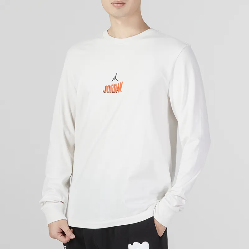 Jordan As M J Flt Mvp Ls Crew T Shirts Men White-4