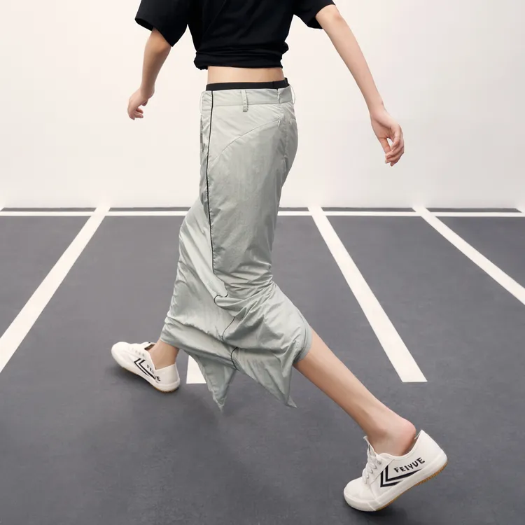 Feiyue X MO&CO Dafu Feiyue Cooperation Series Casual Long Skirts Women's-5