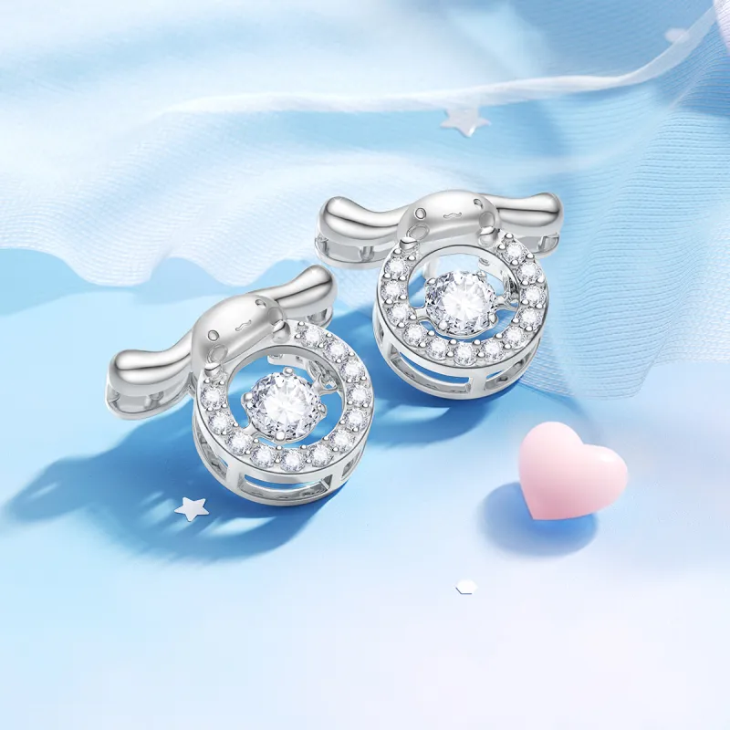TIDECOLOR Yugui Dog S925 Silver Stud Earrings Women's Silver-1