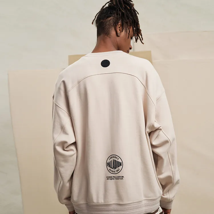Palladium Sweatshirts Men Floating Stone Gray-4