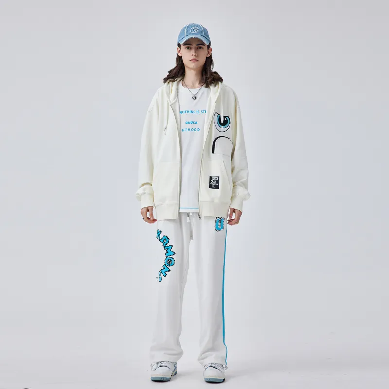 Guuka Sweatshirts Unisex Cream White-3