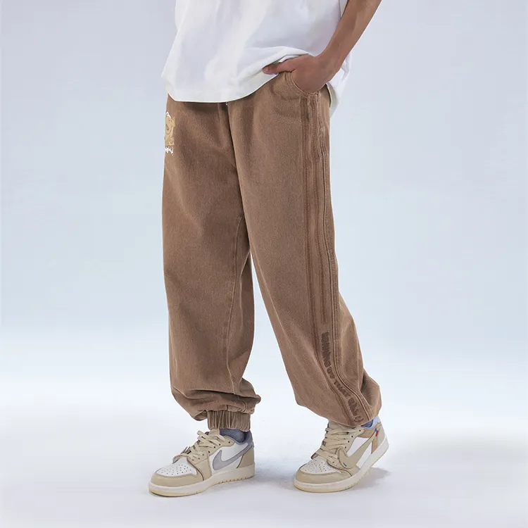 LAMLICKA Jogger Jeans Unisex Brown-3