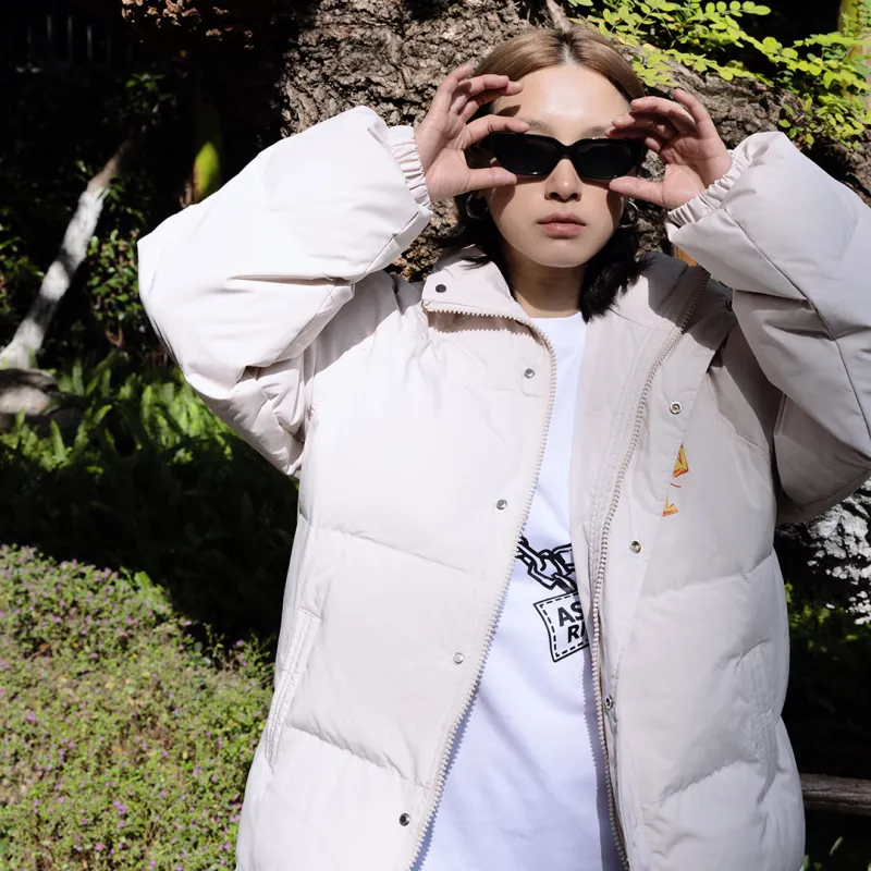 ASWZ Puffer Jackets Unisex Apricot-4