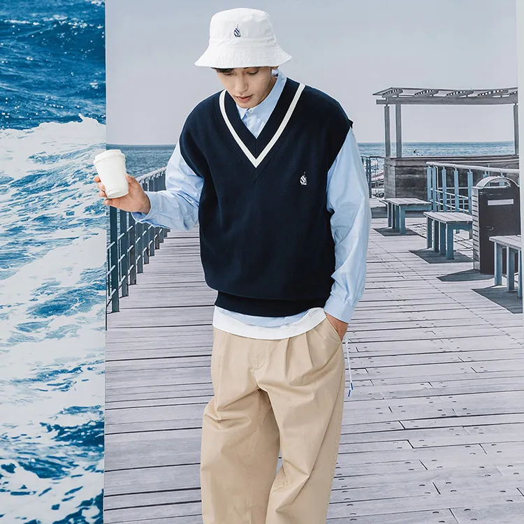 Nautica White Sail Nautica White Sail SS22 Vests Unisex Navy Blue-7