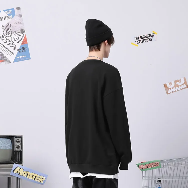 Bt Crew Neck Loose Fit Regular Sweatshirt Spring Fall Unisex-3