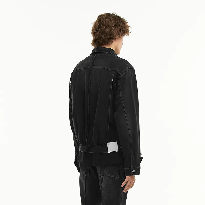 C2H4 Denim Jackets Unisex Black-5