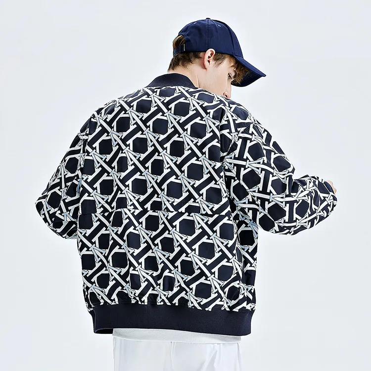 Kappa Jackets Men Midnight Blue Print 906P-5