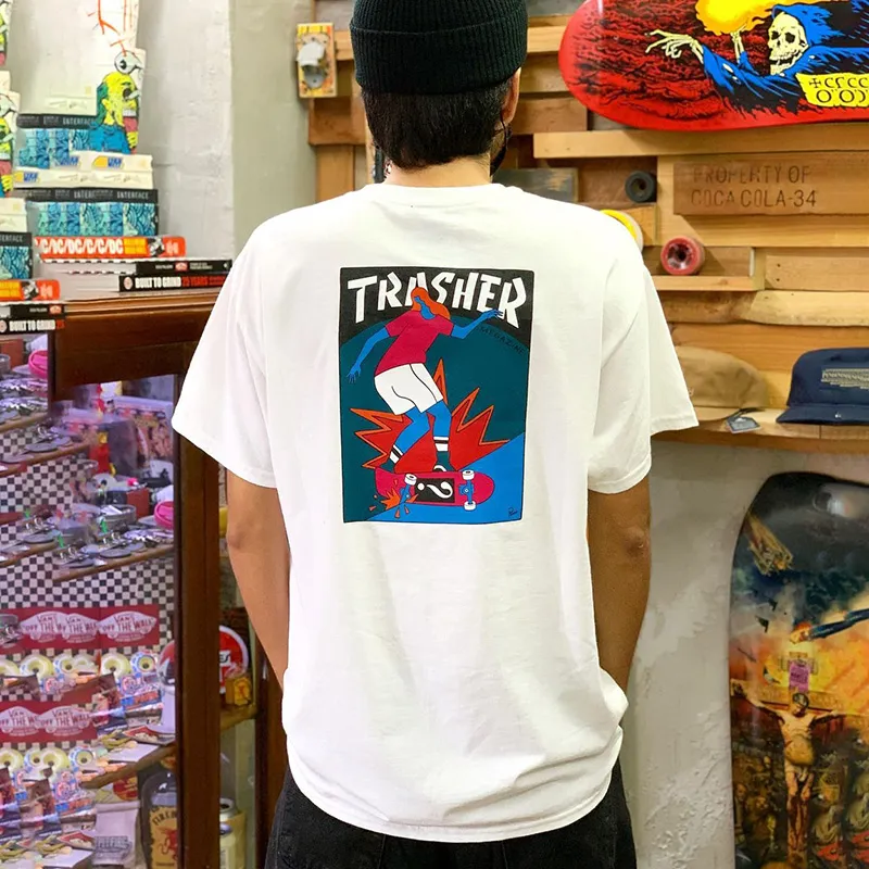 Thrasher T Shirts Unisex White-2