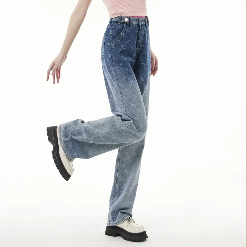 QYPRF Jeans Women's Blue-4