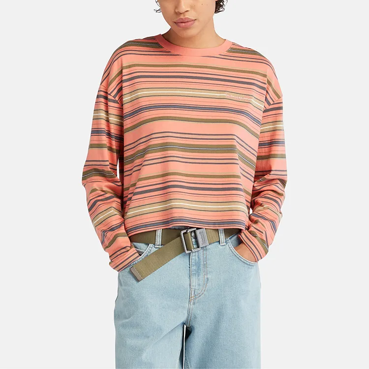 Timberland Crop Tops Women's Shell Pink-4
