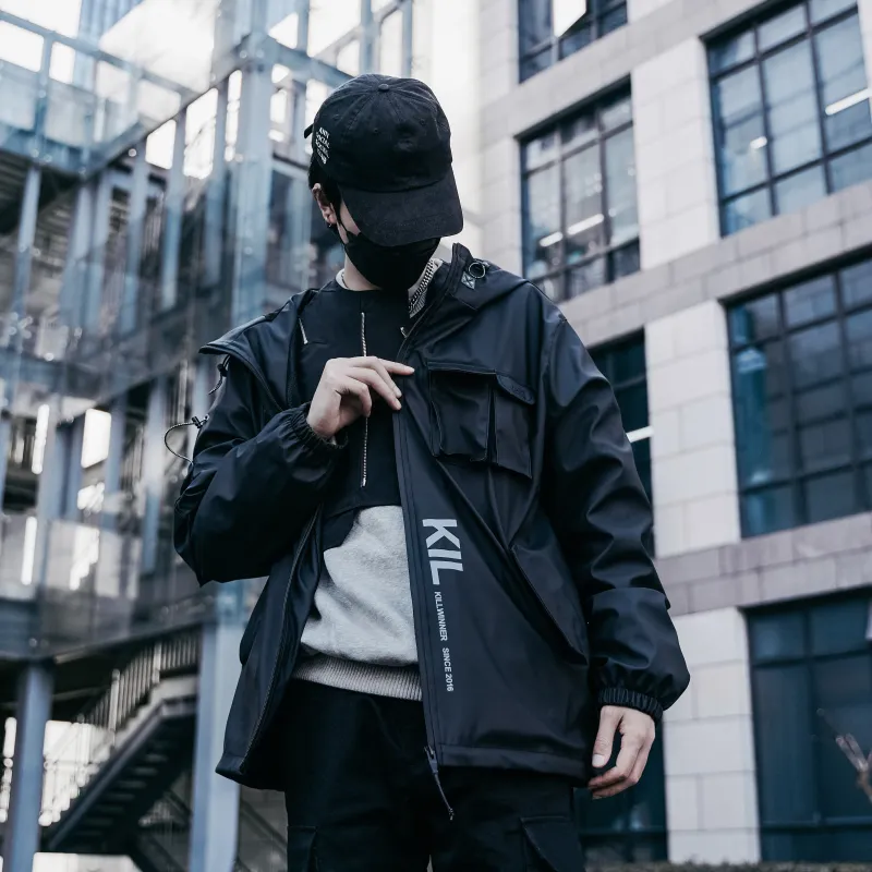 KILLWINNER Windbreaker Jackets Unisex Black-2