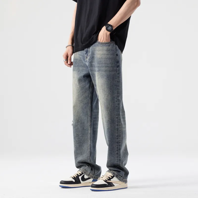 FAIRWHALE Jeans Unisex Denim Blue-4