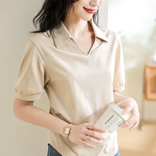 MITUAN T Shirts Women's Khaki-3