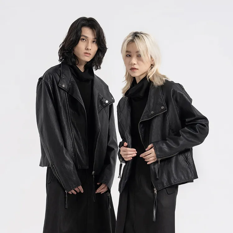 HUANXIANGZHE Jackets Unisex Black-2