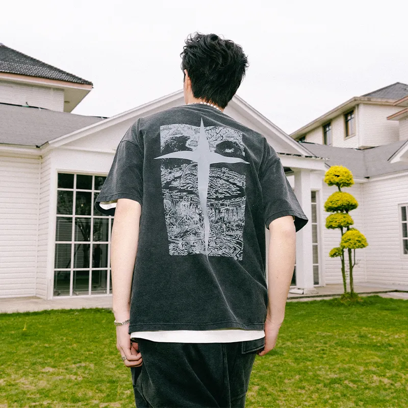 GRKC Straight T-Shirt Unisex Washed Black-2