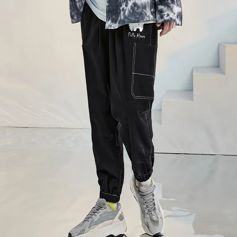 SANSYAS Casual Pants Unisex Black-5
