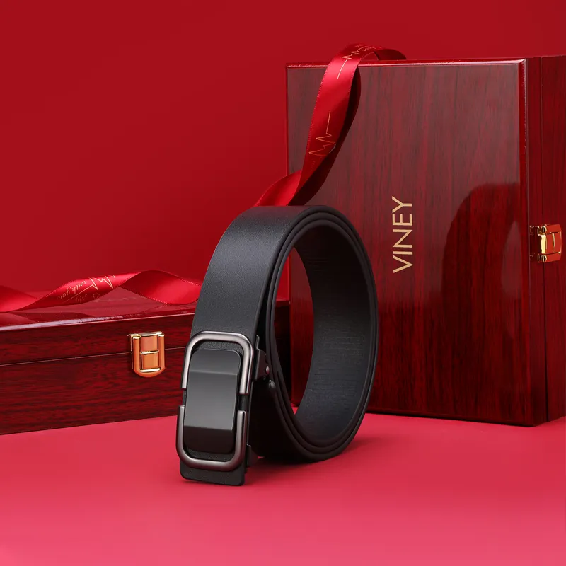 VINEY Cow Split Leather Belts Men's Width 3.5-12