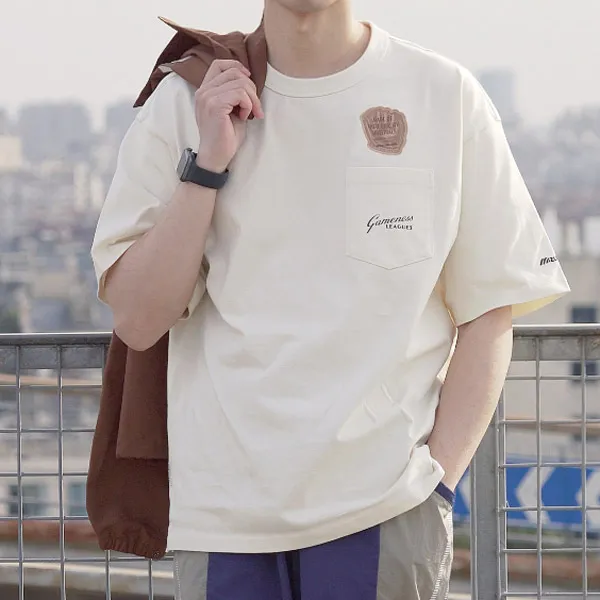 Mizuno x U.sage T Shirt Unisex Cream White-2