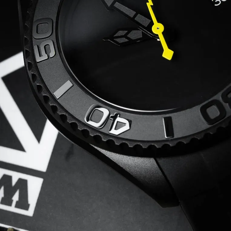 VENCREW Fish Thunder [Racing Yellow] Automatic Mechanical Movement Watch Unisex Black Dial-3