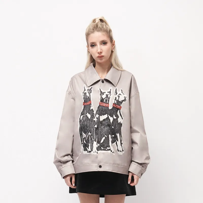 EMPTY REFERENCE Dog print Unisex Jacket-2
