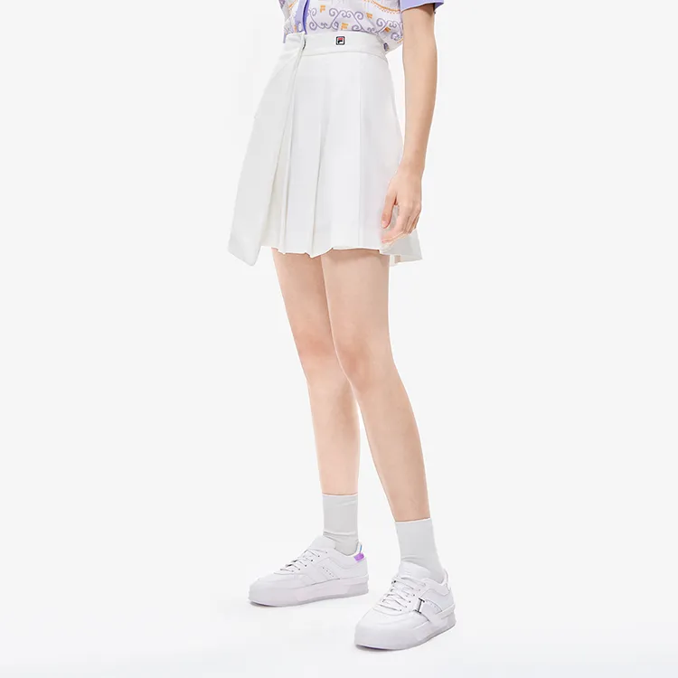 FILA Casual Short Skirts Women's Cloud White-4