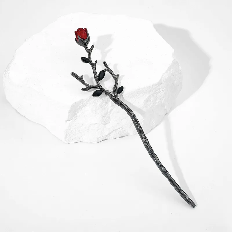QIMEILA Alloy Hairpins Women's Gunmetal Black-4