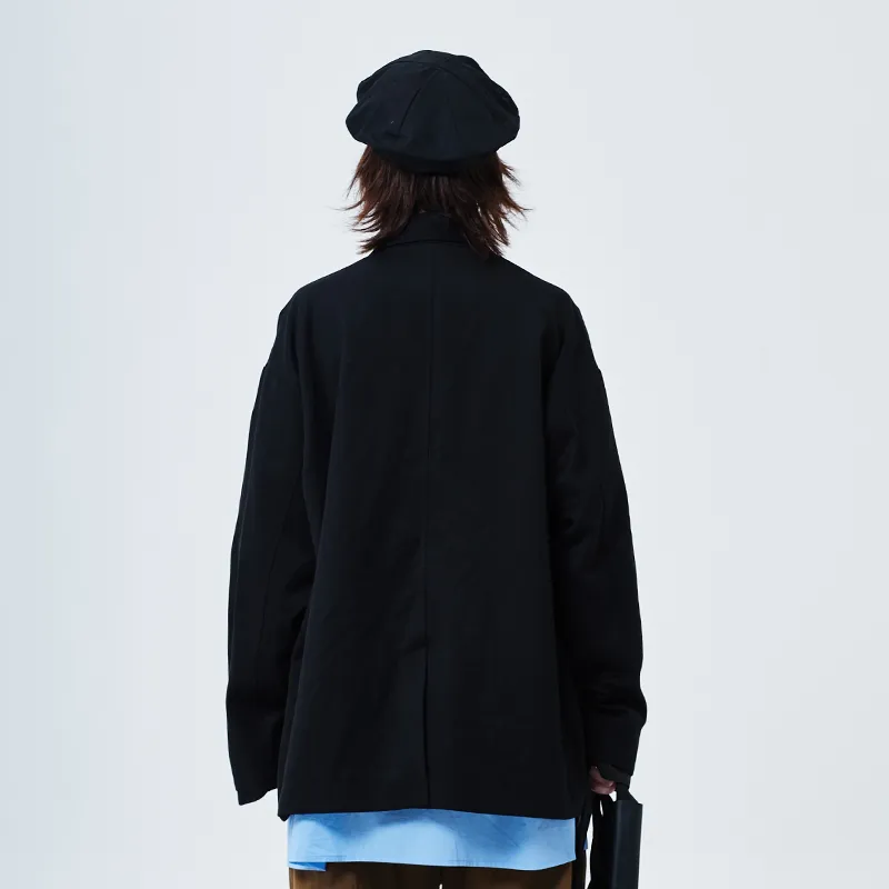 A SQUARE ROOT Business Suit Coat Unisex Black-3