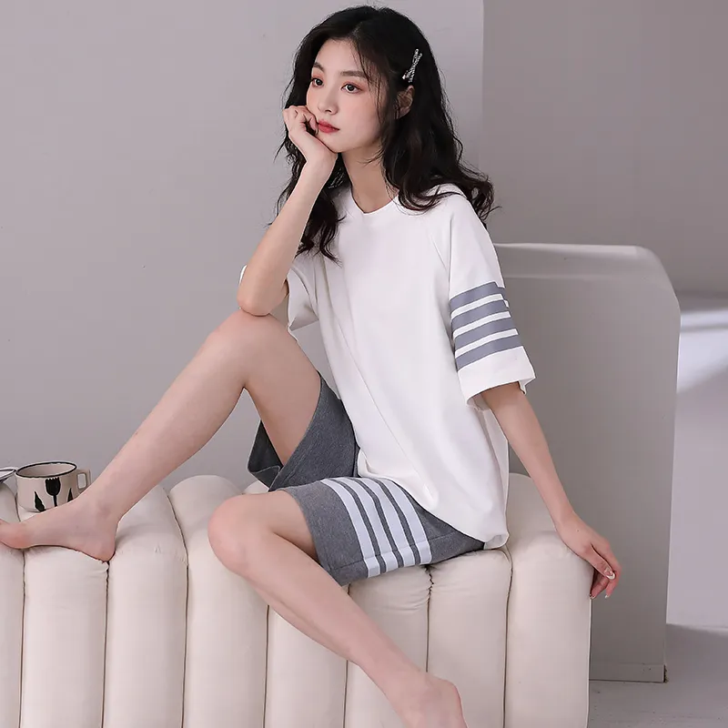 XUANZHITING Pajama Set Women's Practical Box White-4