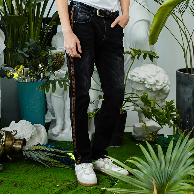 DAVID NAMAN Jeans Men Gray Black-3