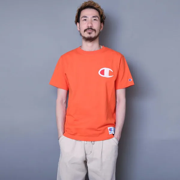 Champion Logo Patch Crew Neck T shirt-1