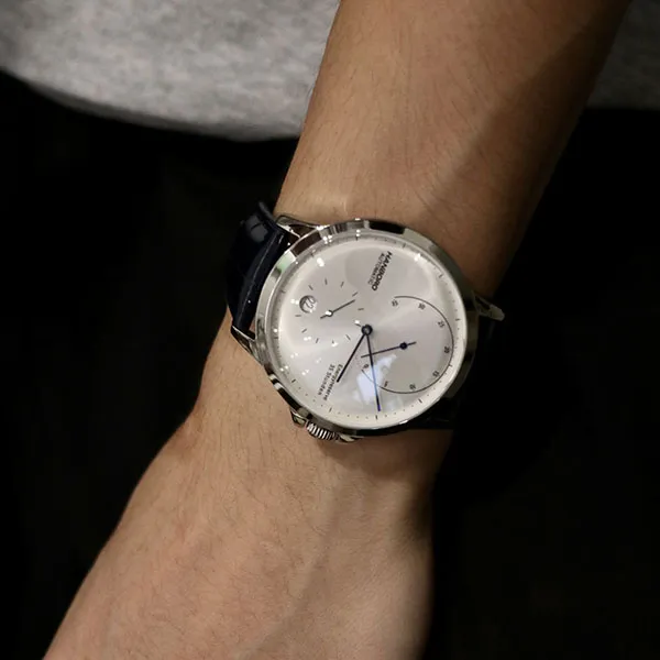 HANBORO Automatic Mechanical Movement Watch Men's Watches Silver Dial HBR902 BBL-2