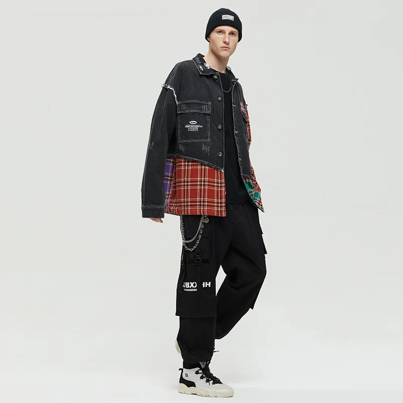 Clubxxhh Loose Fit Denim Jacket Unisex Black-4